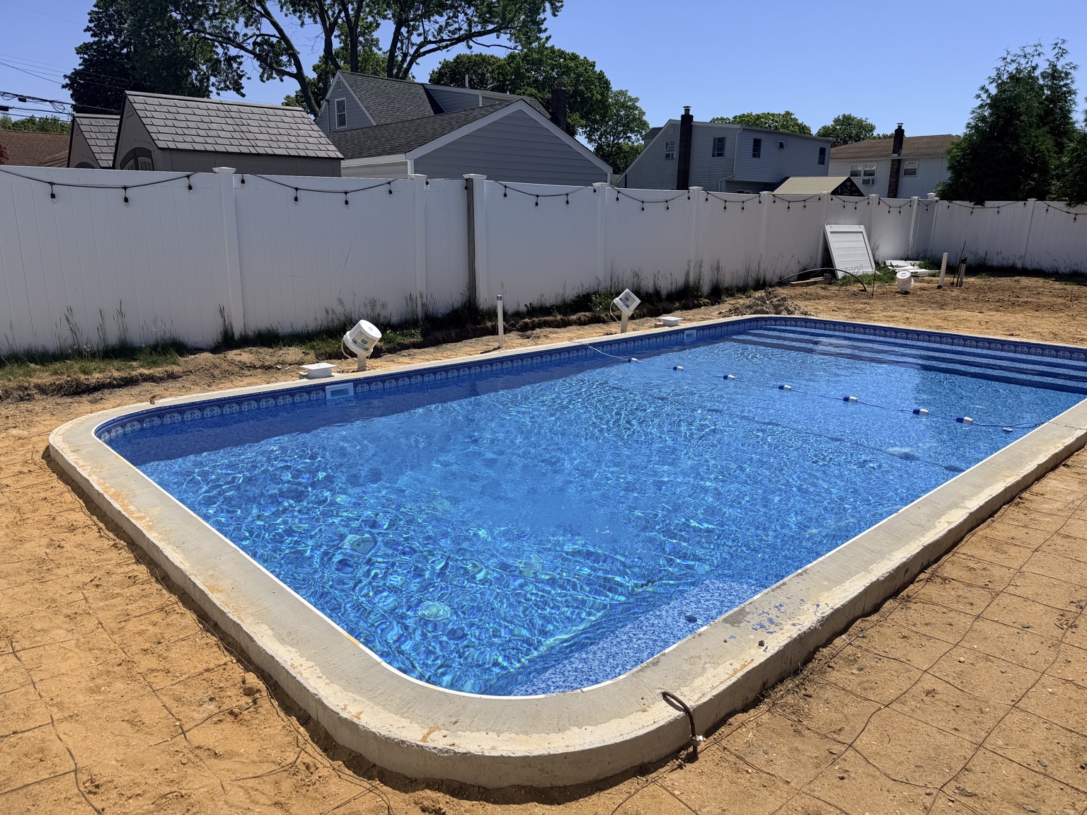 In-ground swimming pool electrical project completed by Scherner Electric